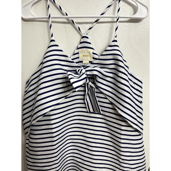 Maeve by Anthropologie Ahoy Swing Mini Dress Nautical Sailor Coastal Size M - Picture 3 of 3